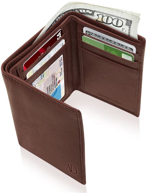 Access Denied - Trifold Wallets For Men RFID - Leather Slim Mens Wallet With ID Window Front ...