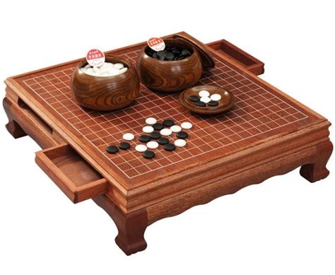 Go Game Set Weiqi Game Wei Chi with Dipterocarp Go Board with Drawer ...