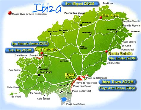 Ibiza Map, Maps of Ibiza Island, San Antonio,Santa Eulalia,Map of ... | Ibiza map, Ibiza island ...