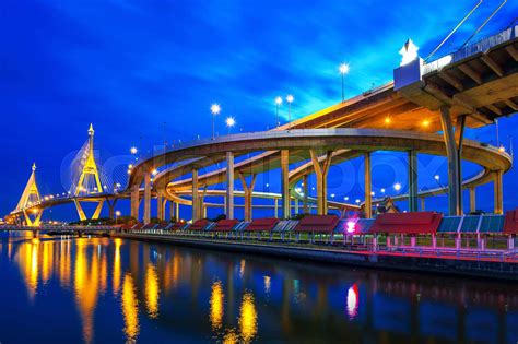 Bhumibol suspension Bridge in Thailand | Stock image | Colourbox