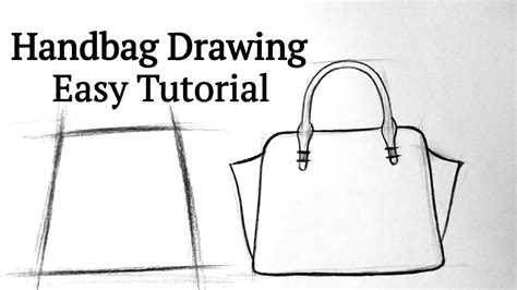 How to draw a handbag design step by step easy Sketching handbags Fashion Illustration drawing ...