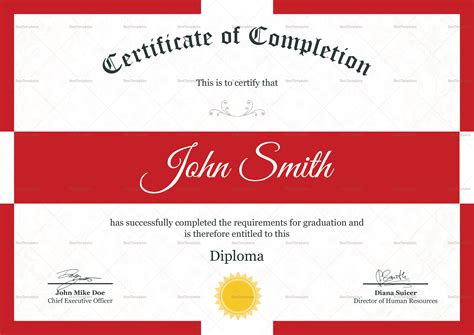 Certificate Of Completion Diploma Template Award Back - vrogue.co