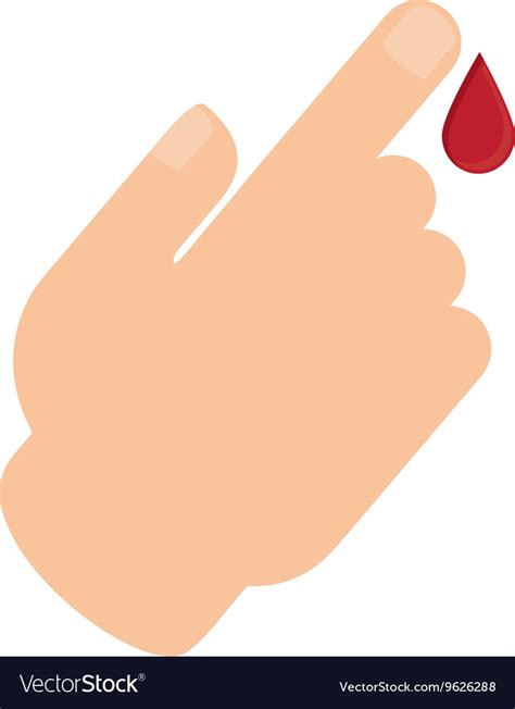 Index finger bleeding icon Royalty Free Vector Image