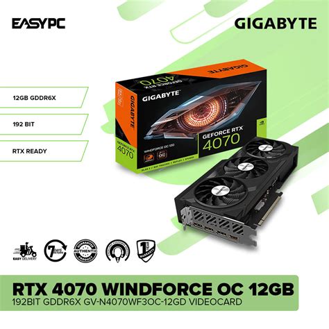 Gigabyte NVIDIA® GeForce RTX 4070 Windforce OC 12GB 192bit GDDR6x GV ...