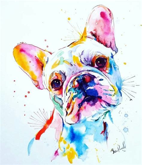 frenchieart #frenchbulldogart #frenchbulldog #frenchie | French bulldog painting, French bulldog ...