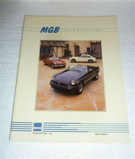 Vintage 1987 Moss Motors MGB Parts Catalog Edition MGB-03 M-2 | eBay