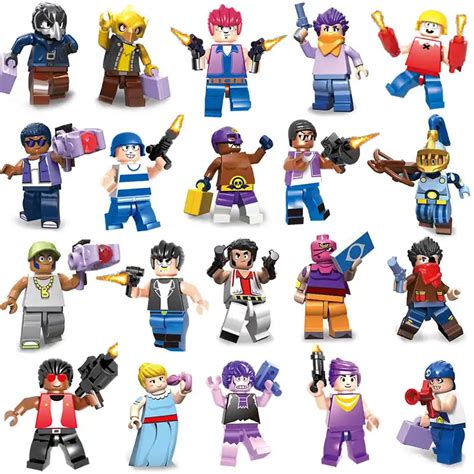 Game Brawl Mini Toy Figure Play Set Star Bo Brock Bull El Primo Tara Shelly Colt Building Block ...