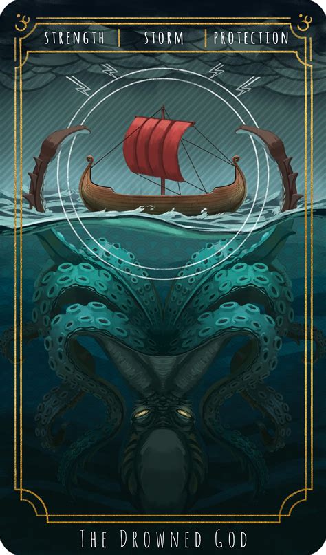 [OC] [ART] The Drowned God, Tarot card for a homebrew Deity (me again!) : r/DnD