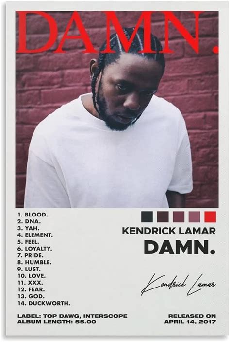 OFITIN Kendrick Lamar Damn Album Poster