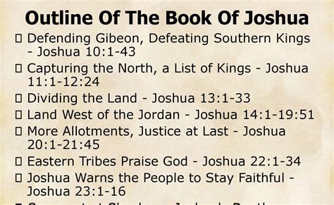 Book Of Joshua Summary Pdf / Bible Summary A Summary Of The Whole Bible ...