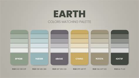 Earth Tone Color Schemes With Rgb And Hex Color Values Earth Tone Color Palette Earth Tone ...