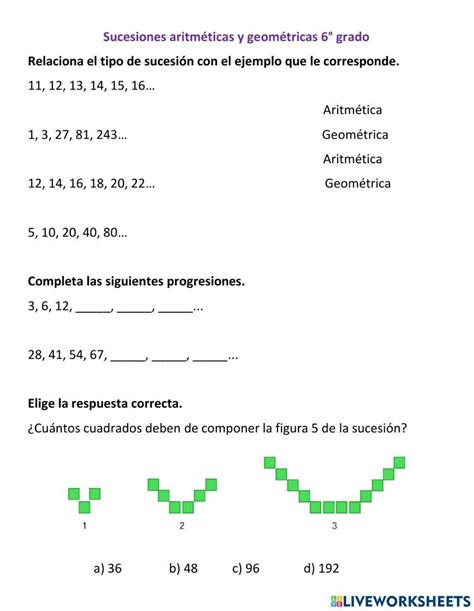 Sucesiones aritméticas y geométricas 1606791 | josueph22