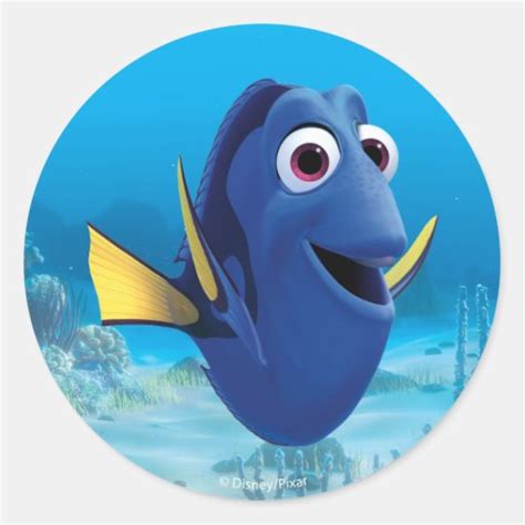 Dory | Finding Dory Classic Round Sticker | Zazzle