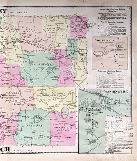 Coventry Map Original 1870 Rhode Island Atlas East Greenwich - Etsy