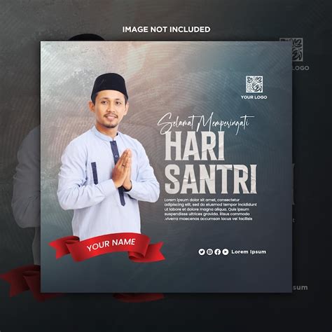 Premium PSD | Hari Santri Poster Flyer Template Design Islamic Party Indonesian Muslim Day