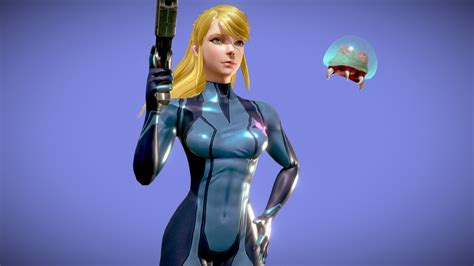 Zero Suit Samus and Baby Metroid - Buy Royalty Free 3D model by Giru ...