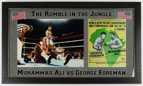 Muhammad Ali Signed "Rumble in the Jungle" Custom Framed Photo Display (PSA) | Pristine Auction