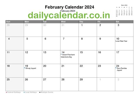 February 2024 Holidays And Celebrations - Carey Correna