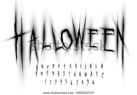 Halloween Font Letters Numbers Vector Eps10 Stock Vector (Royalty Free) 1482022559 | Shutterstock