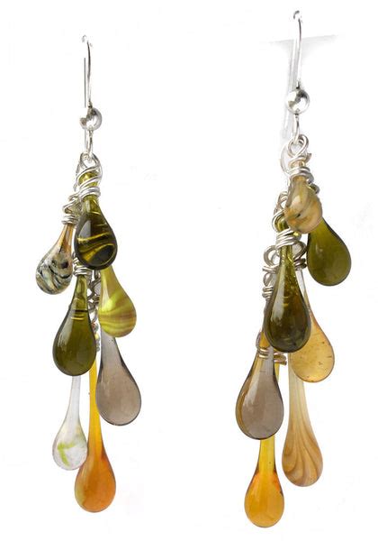 Yellow Waterfall Earrings