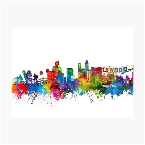 "los angeles skyline" Photographic Print by BekimART | Redbubble