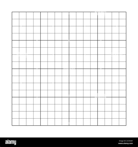 4x4 empty grid. Vector template square cell table. Graphic puzzle illustration Stock Vector ...