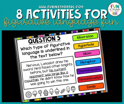 Activities to Make Figurative Language Fun - Fun in 5th Grade & MORE