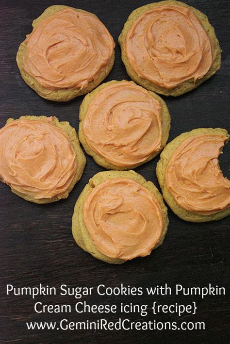 Pumpkin Sugar Cookies with Pumpkin Cream Cheese icing {recipe ...