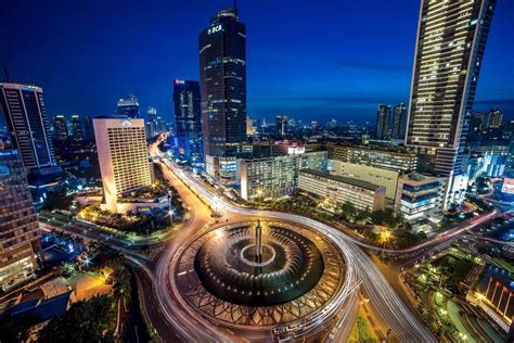 Download Jakarta City Roundabout Wallpaper | Wallpapers.com