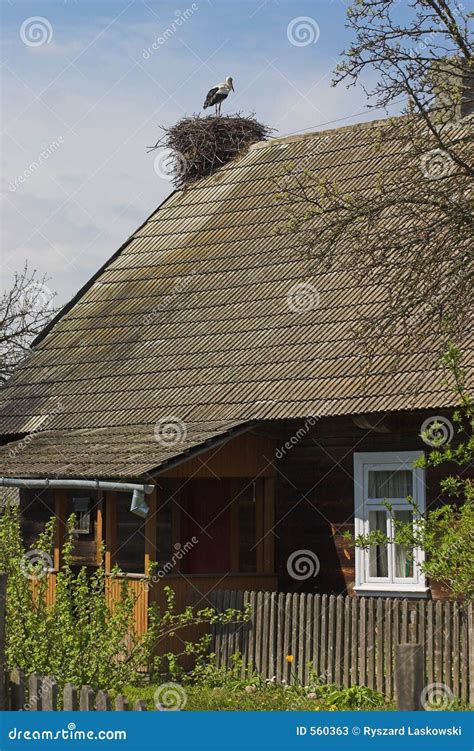 Stork's Nest On A House Stock Photos - Image: 560363