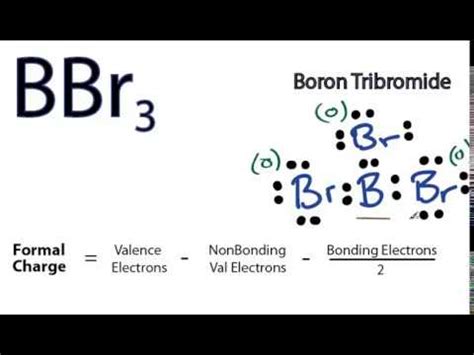 BBr3 Lewis Structure - How to Draw the Lewis Structure for BBr3 - YouTube