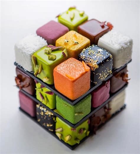 Rubik's Cube Cakes By Cédric Grolet Put A Playful Spin on Pastries