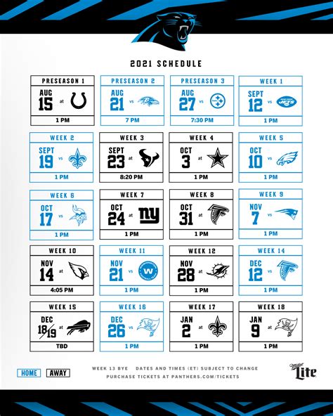 Carolina Panthers Schedule 2023 Printable - 2023 Calendar Printable