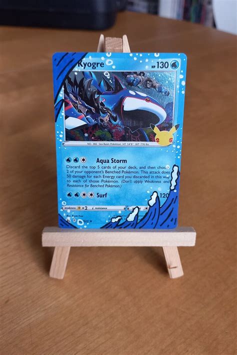 Kyogre Pokemon Custom Painted Card - Etsy