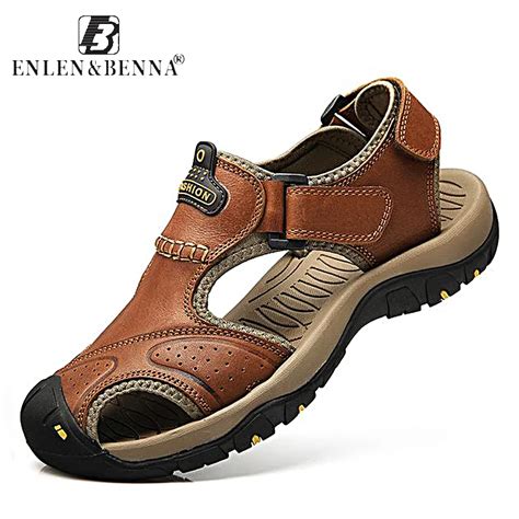 Aliexpress.com : Buy Brand Sport Sandals Men Genuine Leather Sandals ...