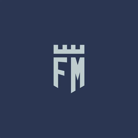 FM logo monogram with fortress castle and shield style design 11466039 Vector Art at Vecteezy