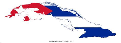 Flag Map Cuba Stock Vector (Royalty Free) 586688873 | Shutterstock