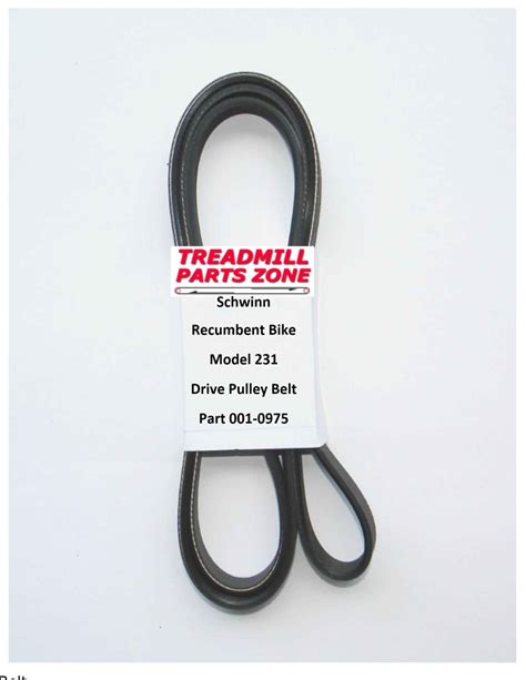 Treadmillpartszone Replacement Schwinn Recumbent Bike Model 231 Drive Pulley Belt Part 001-0975 ...