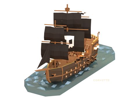 Pirates of the polygon sea on Behance | Low poly models, Low poly, Low ...