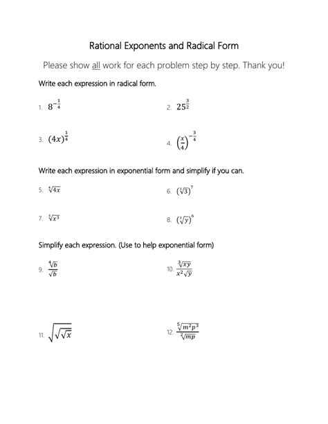 Radicals And Rational Exponents Worksheet – Imsyaf.com