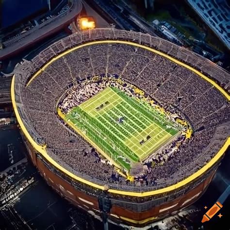 Aerial view of university of michigan stadium on Craiyon