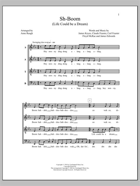 Anne Raugh "Sh-boom" Sheet Music for TTBB Choir | Download PDF - 334317