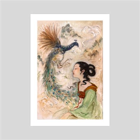 Peacock girl, an art print by Mekala Kumar - INPRNT