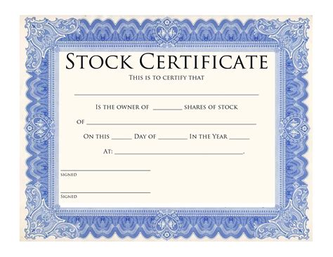 Printable Blank Certificate