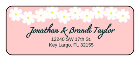 Spring Flowers Address Labels Templates - OnlineLabels.com