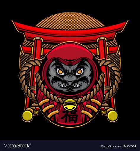 Daruma doll japanese Royalty Free Vector Image