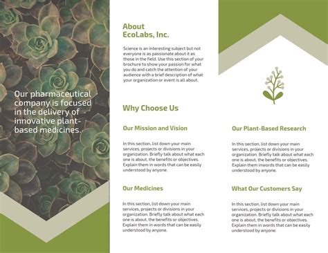 Customize your own brochure | Plant science, Brochure, White plants