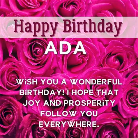 Happy Birthday Ada Images and Funny Cards