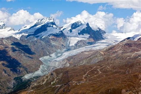 Alpine Glacier Melting in the Swiss Alps Stock Photo - Image of snowy, icefield: 20930076