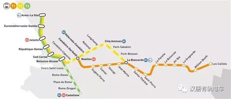 【有轨电车】法国最大海港城市马赛的有轨电车_线路